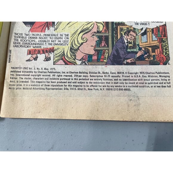 Charlton Comics All New Haunted Love #9 Tales Of Gothic Romance Bagged Boarded - Picture 4 of 7